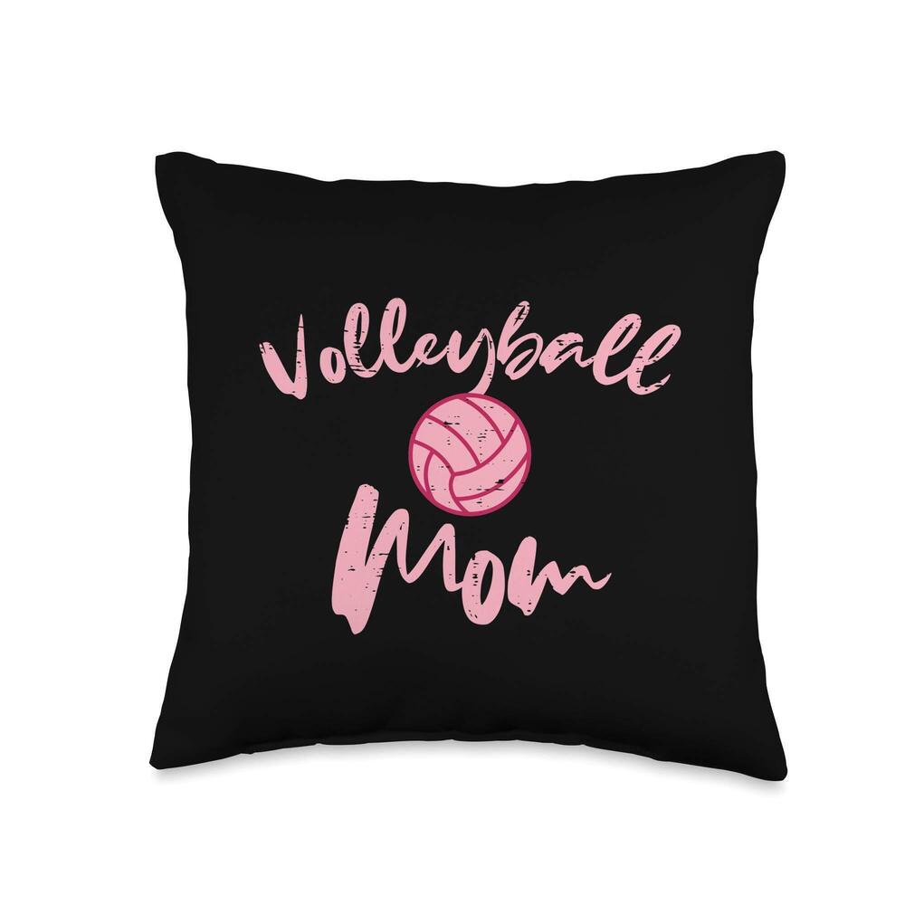 7824 Volleyball Mom Cute Mothers Day Sports Mama Mommy Throw Pillow